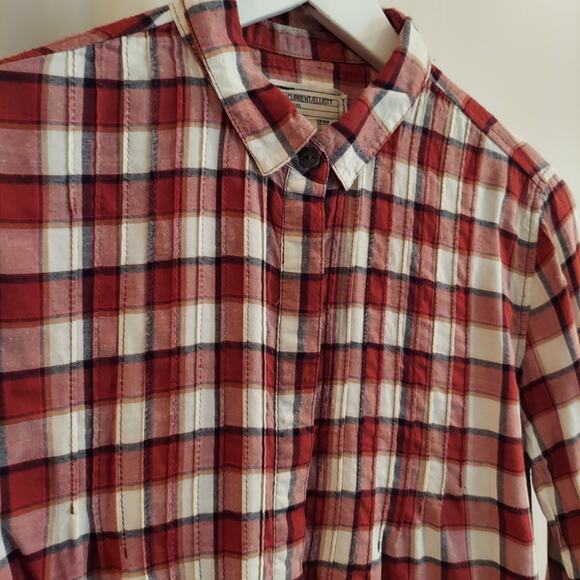 Current Elliot Button Up Plaid Shirt Size 1 Small Cropped Long Sleeve - Picture 2 of 8